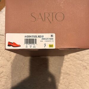 Franco Sarto Red Eden Studs Loafers